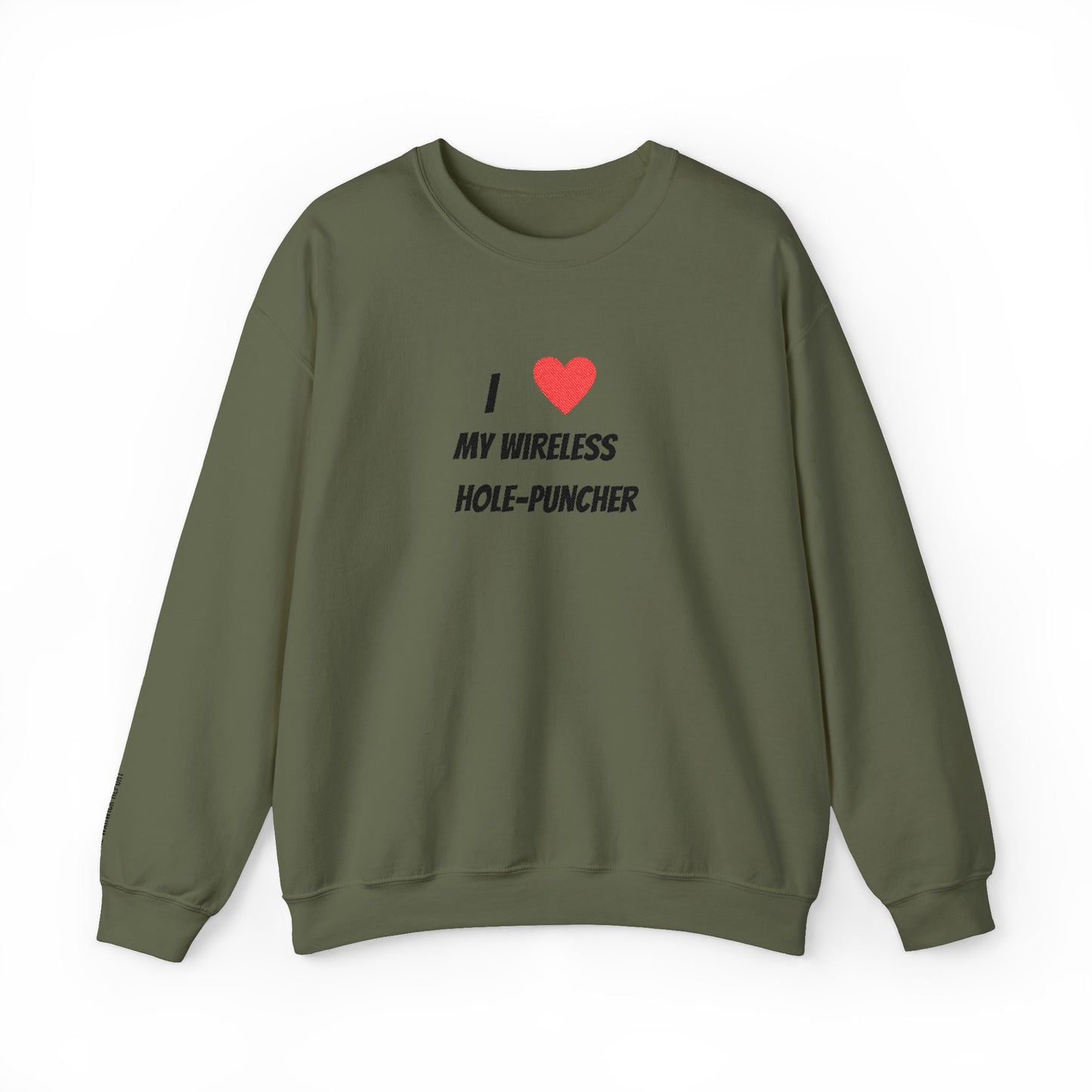 Wireless hole-puncher Embroidered Crewneck