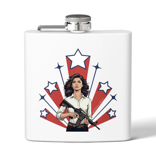 stars and guns stainless steel flask