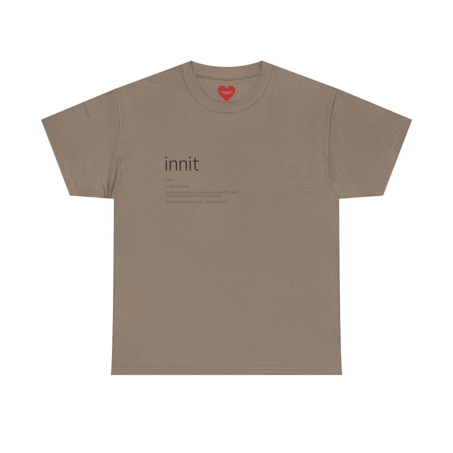 innit definition tee