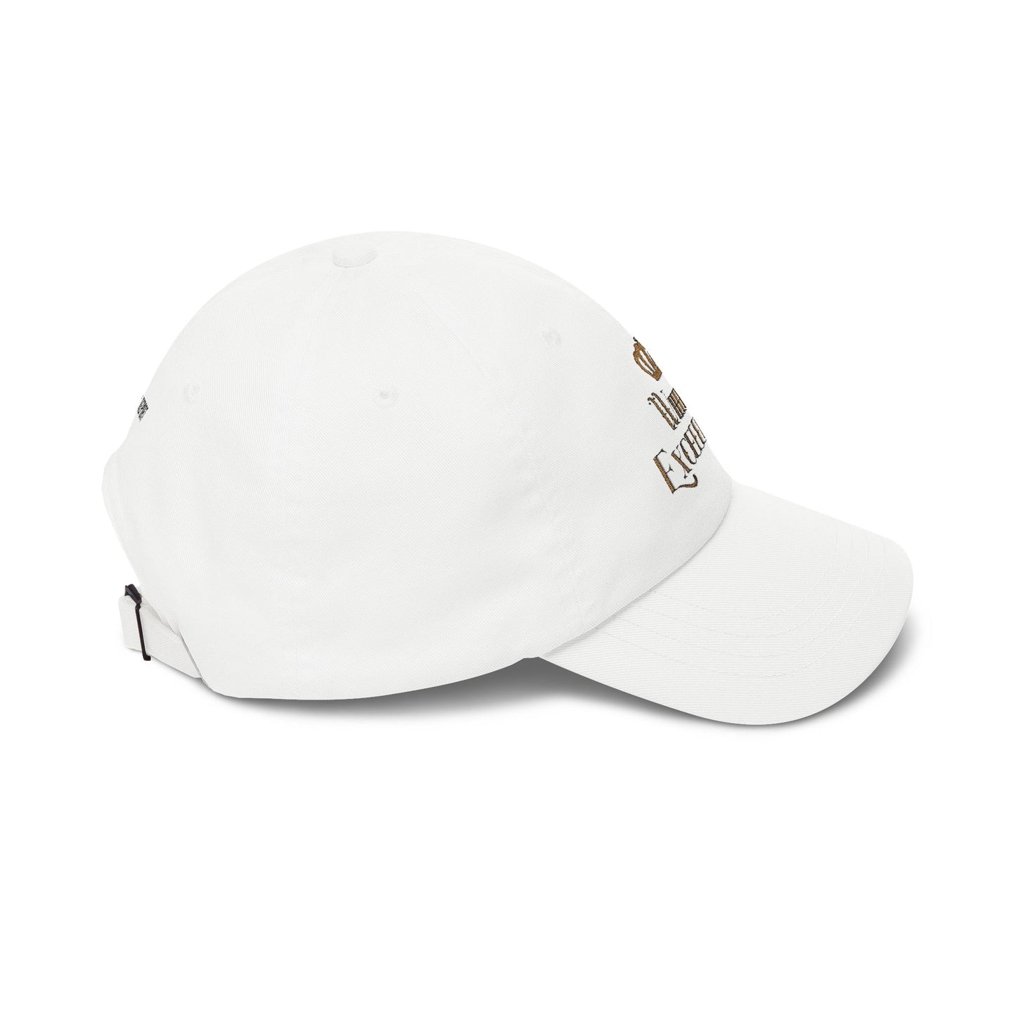 White Excellence Embroidered Baseball Cap