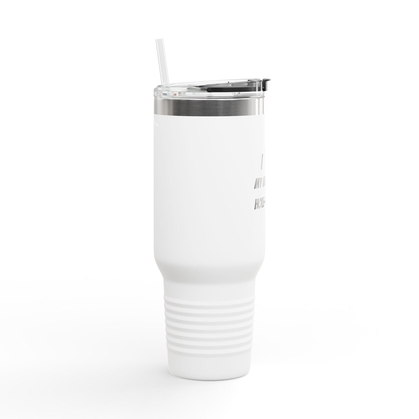 Wireless hole puncher insulated travel mug