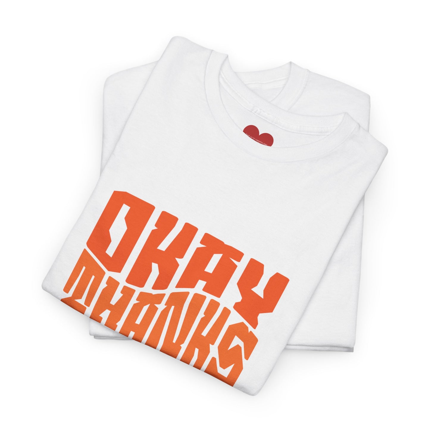 Okay thanks bye orange wave tee