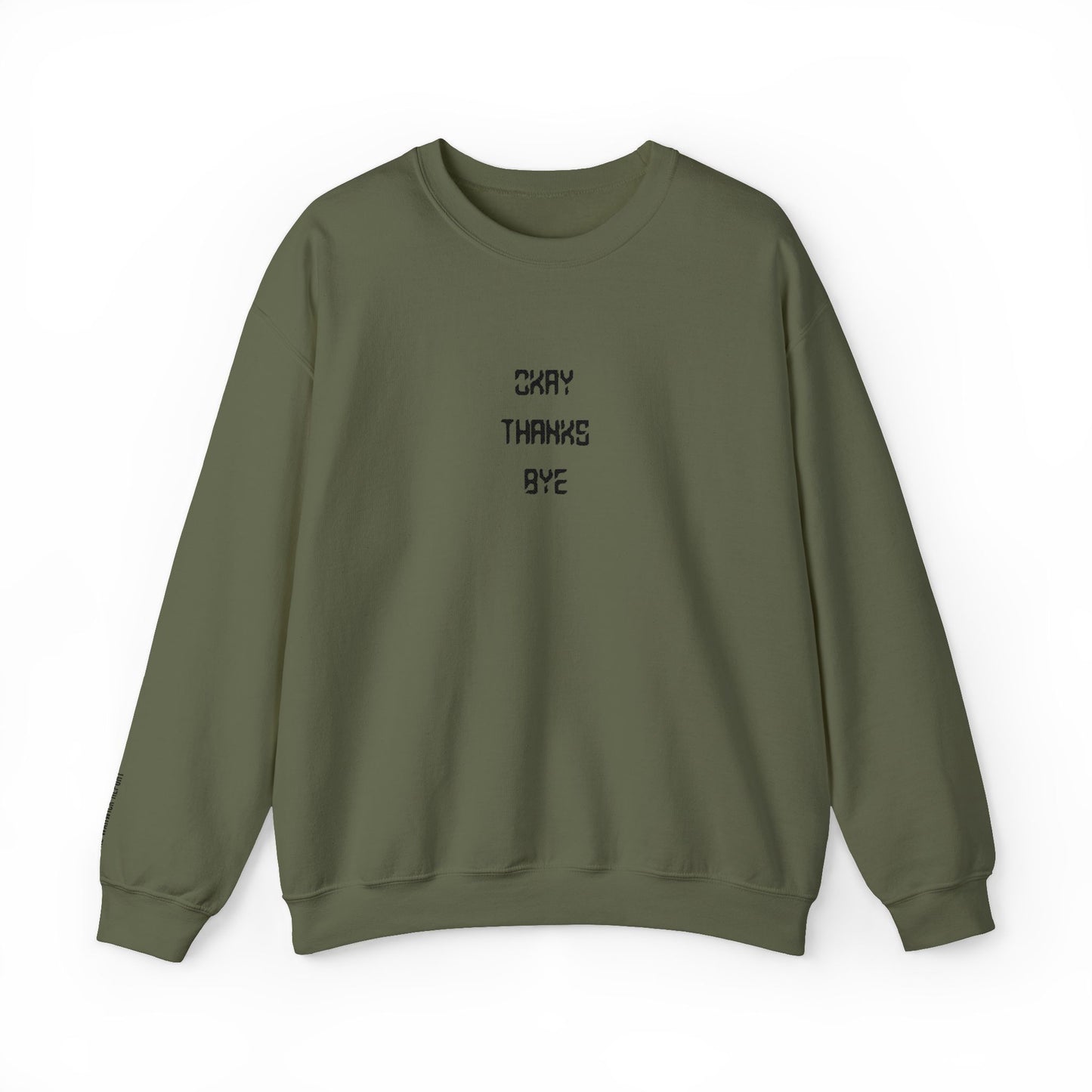 Okay thanks bye digital Embroidered Crewneck