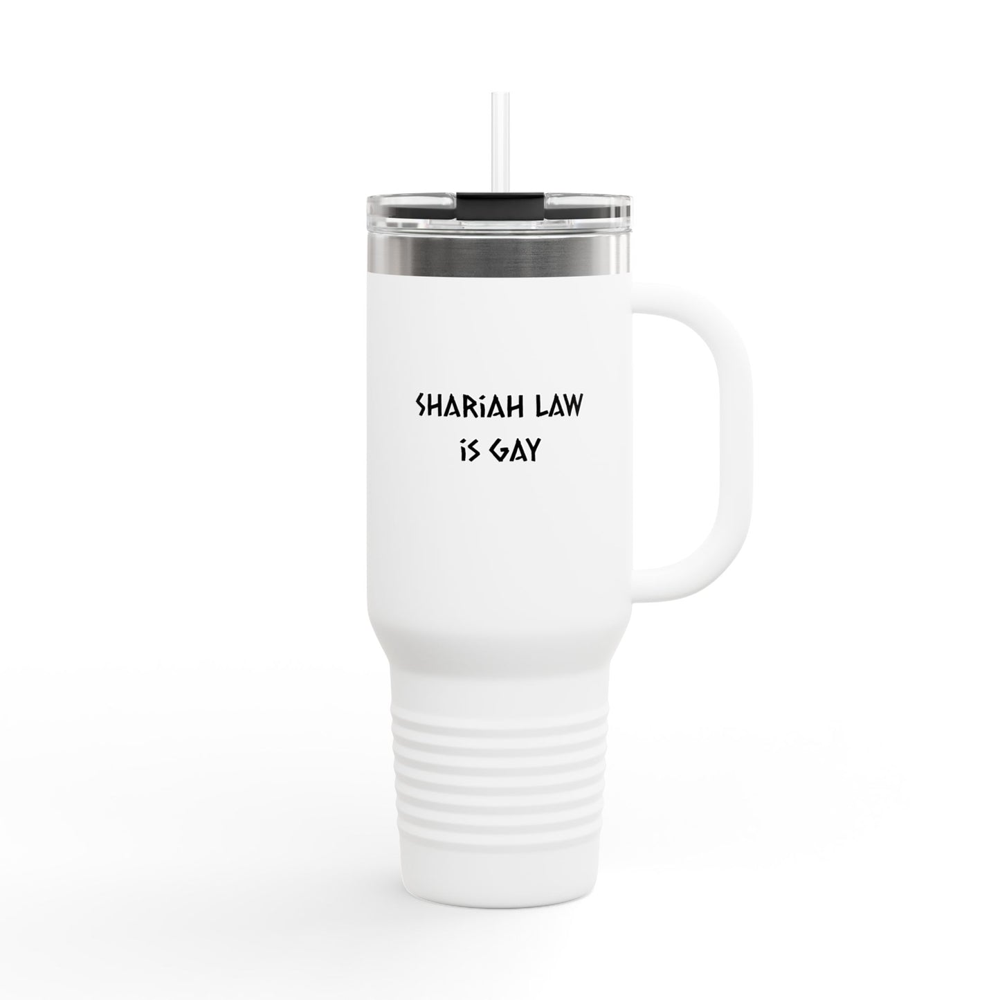 Shariah law is gay insulated travel mug