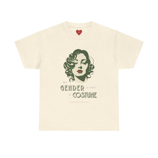 my gender is not a costume lipstick tee