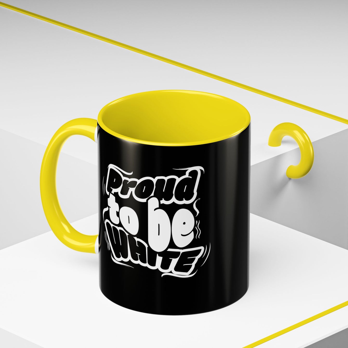 proud to be white mug