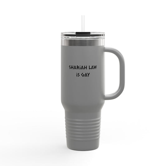 Shariah law is gay insulated travel mug