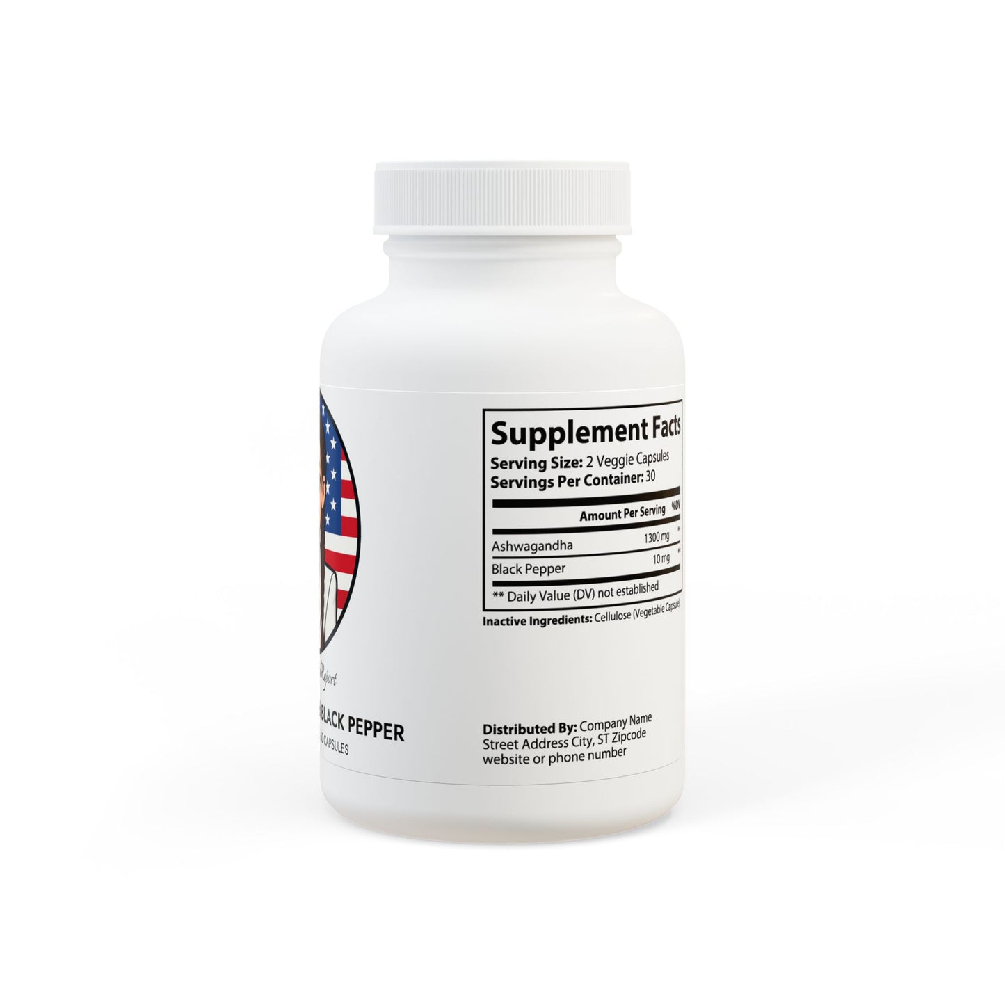 Ashwagandha and Black Pepper Supplement (60 capsules)