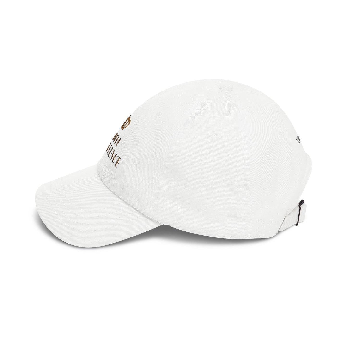 White Excellence Embroidered Baseball Cap
