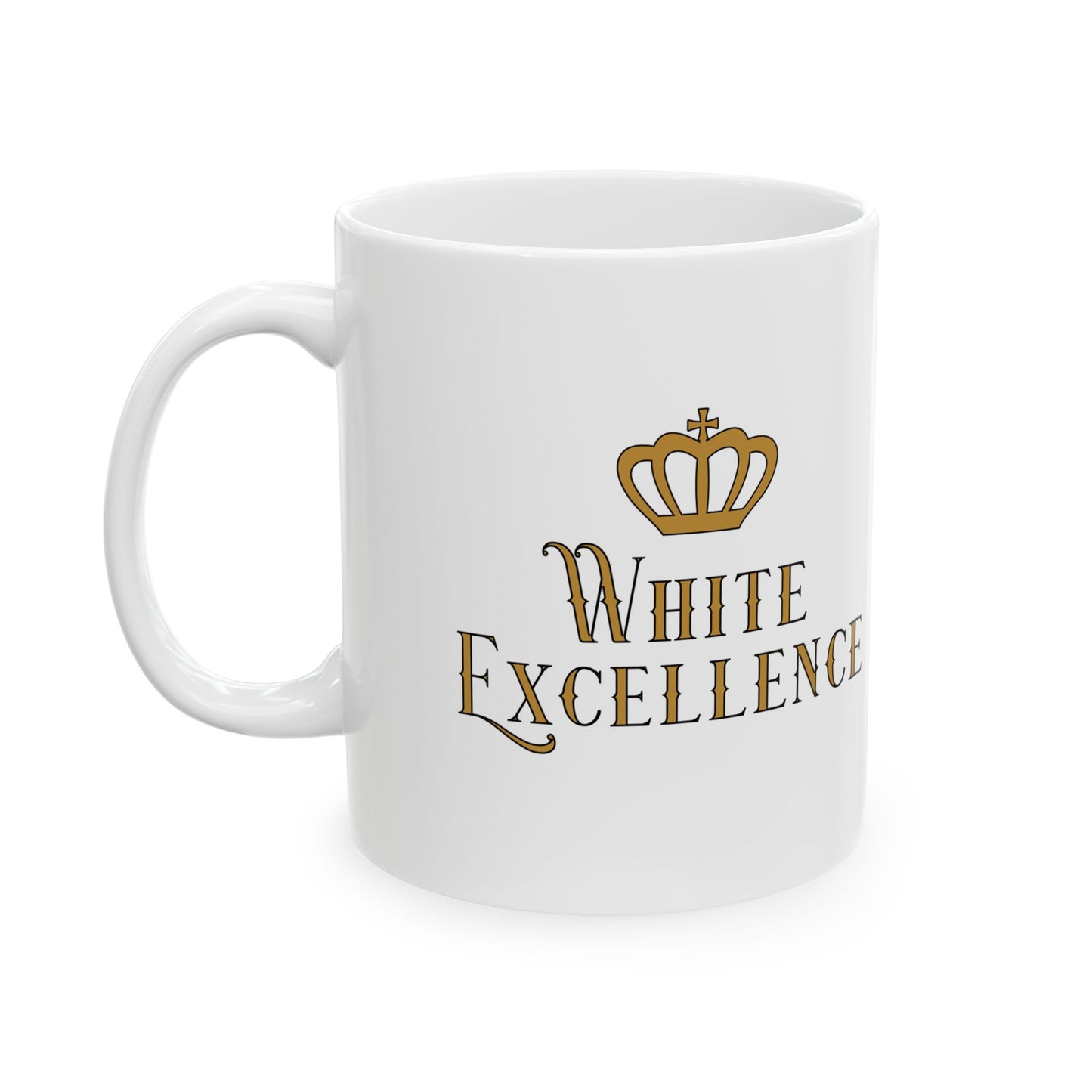 White Excellence mug