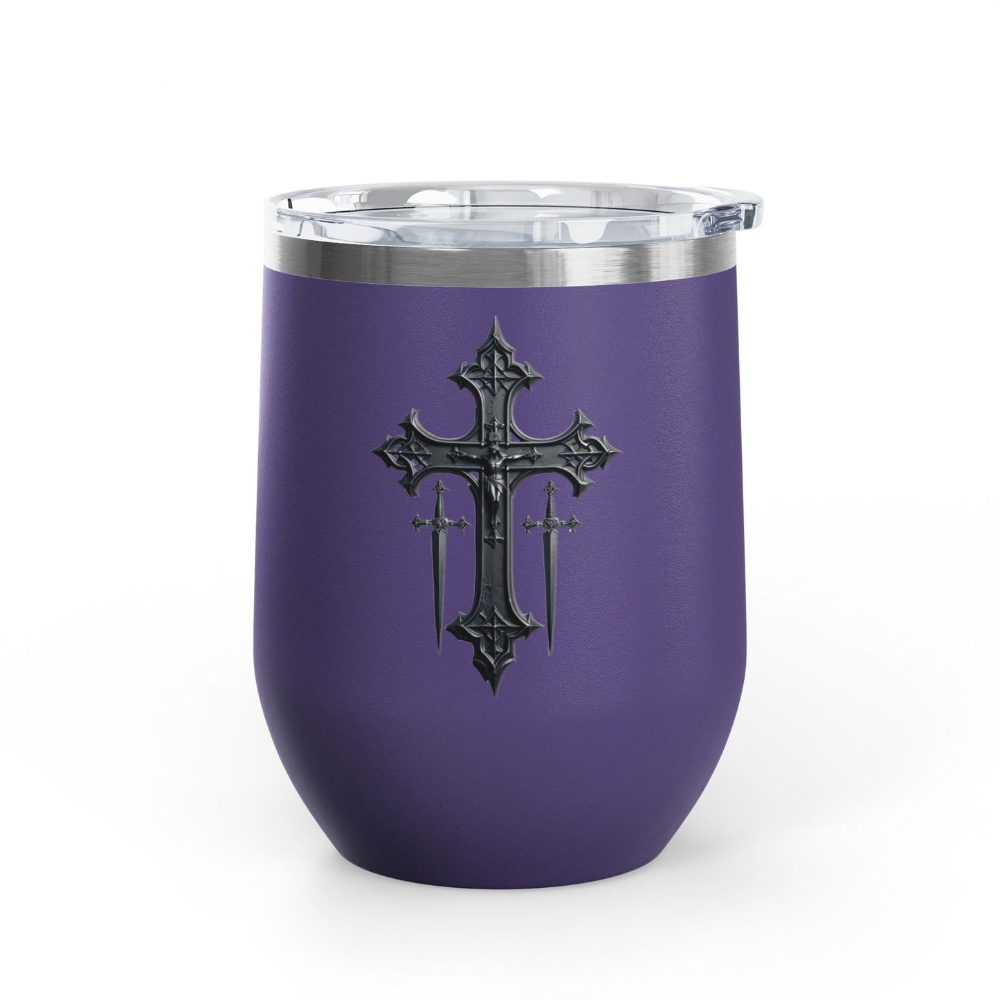 Cross and swords wine tumbler