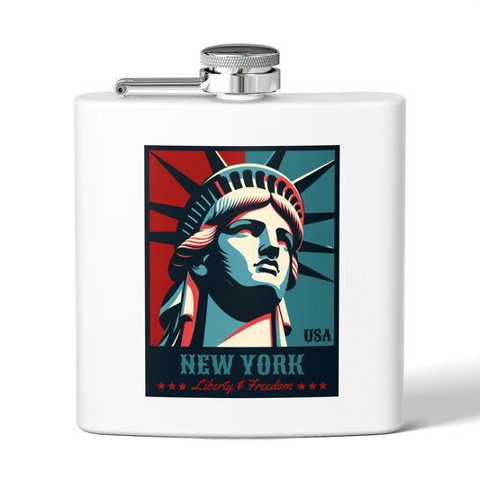 New York stainless steel flask