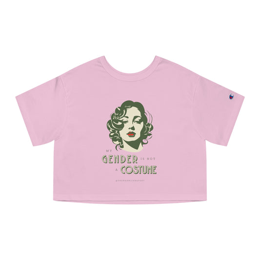 my gender is not a costume lipstick cropped t-Shirt