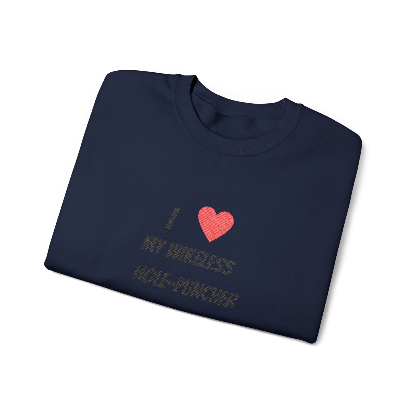 Wireless hole-puncher Embroidered Crewneck