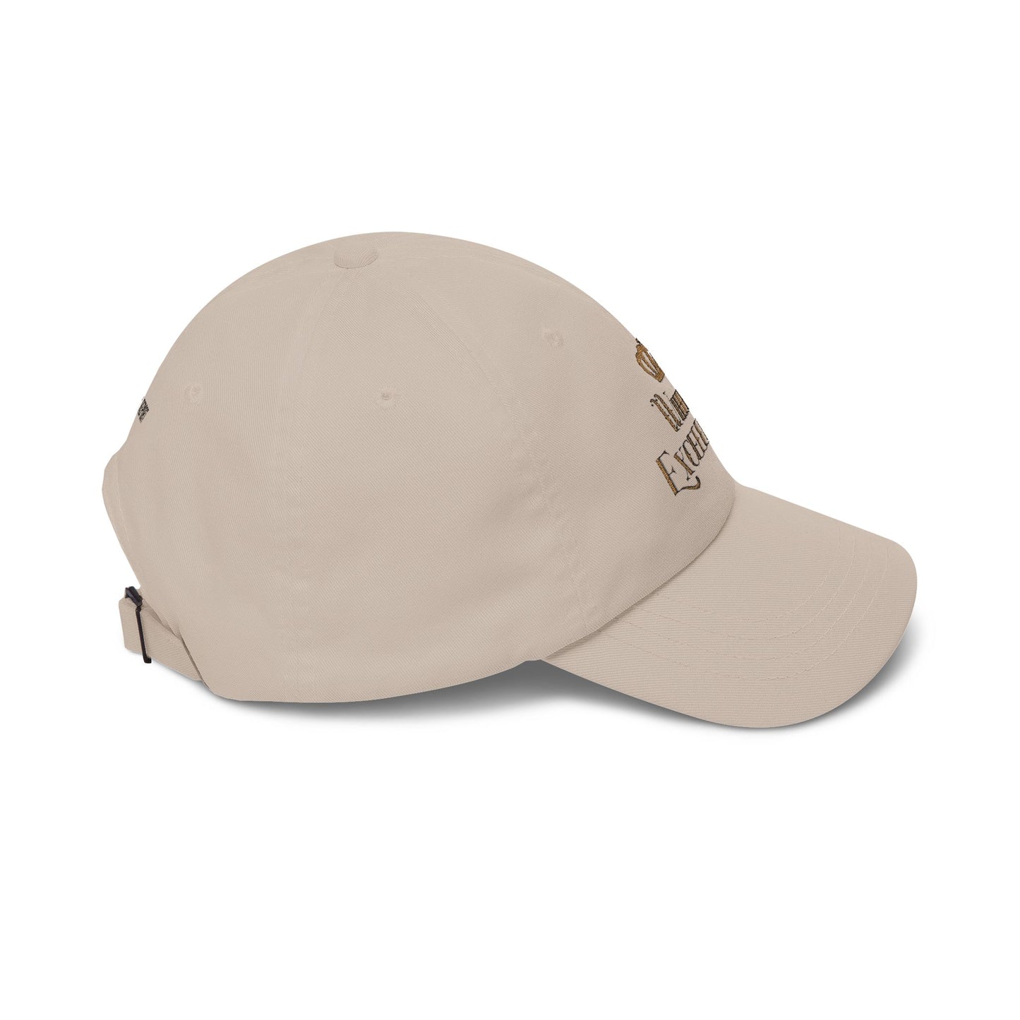 White Excellence Embroidered Baseball Cap