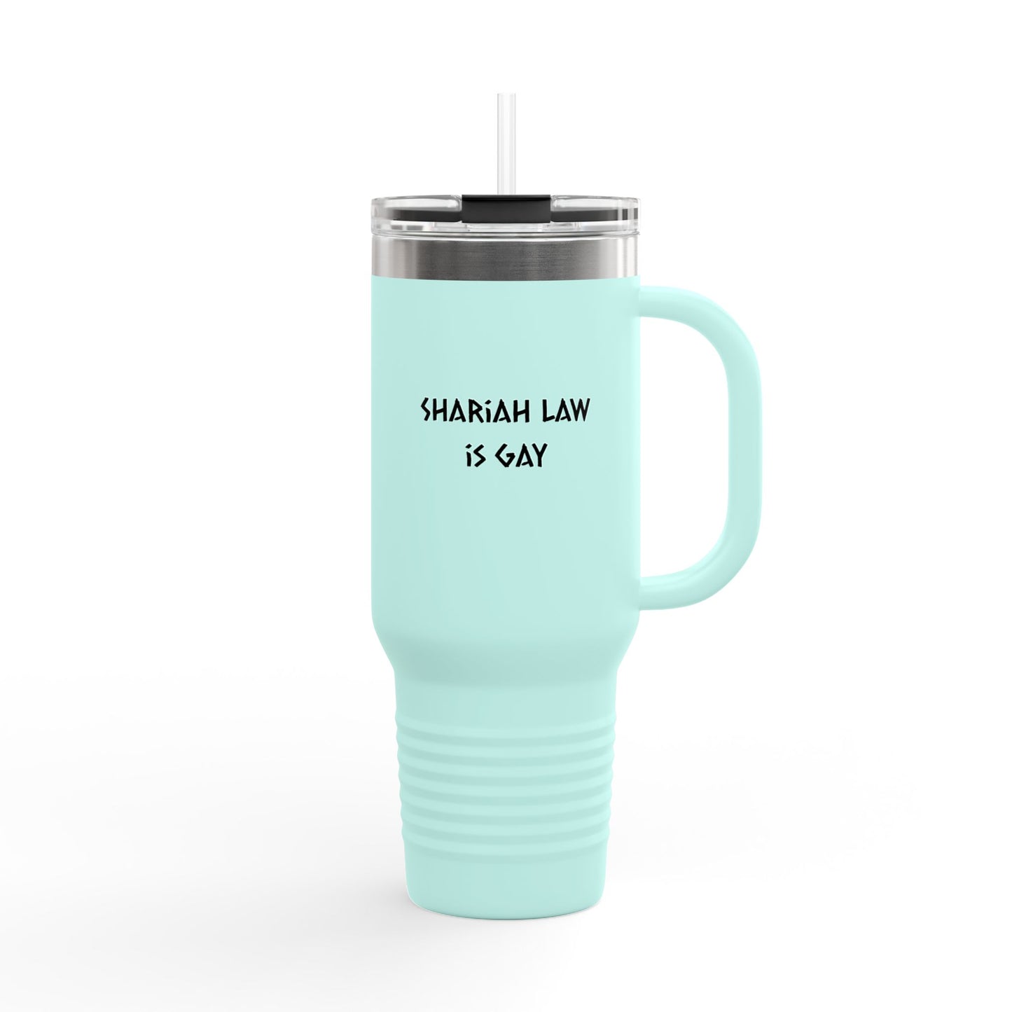 Shariah law is gay insulated travel mug