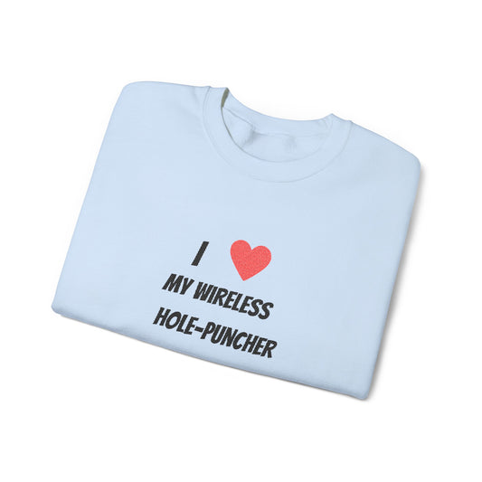 Wireless hole-puncher Embroidered Crewneck