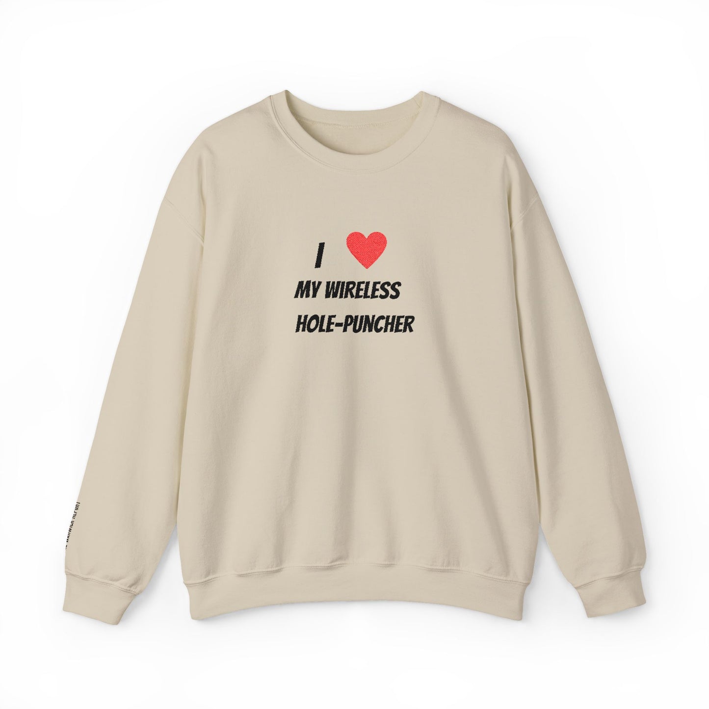 Wireless hole-puncher Embroidered Crewneck