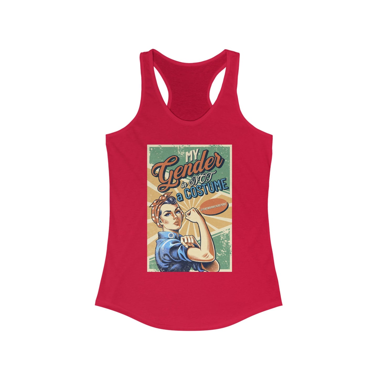 my gender is not a costume rosie women's tank top