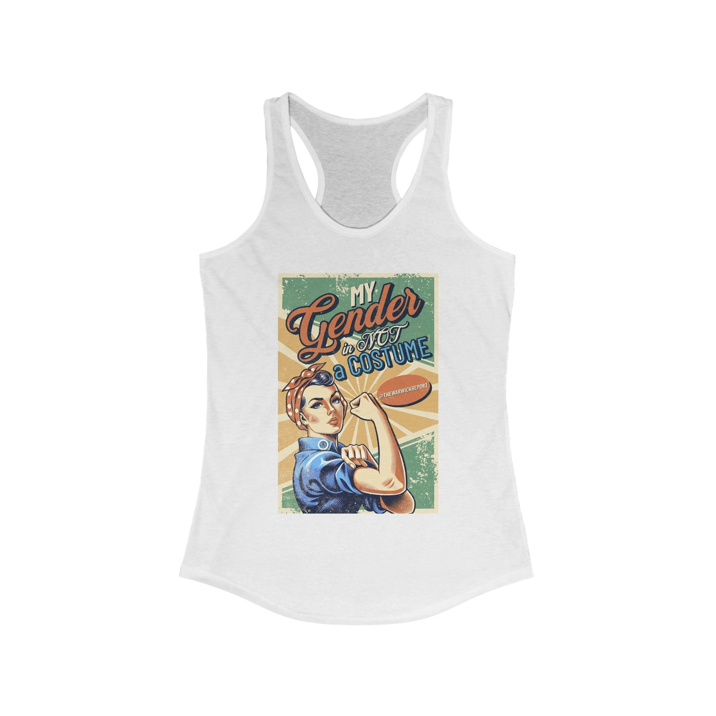 my gender is not a costume rosie women's tank top