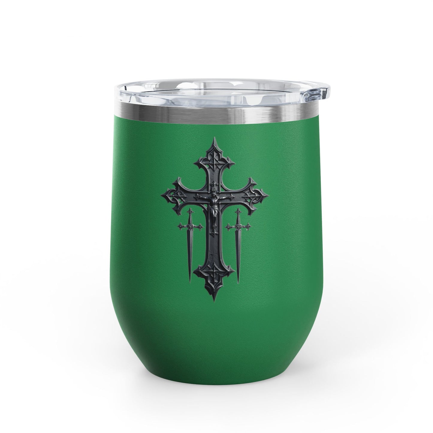 Cross and swords wine tumbler