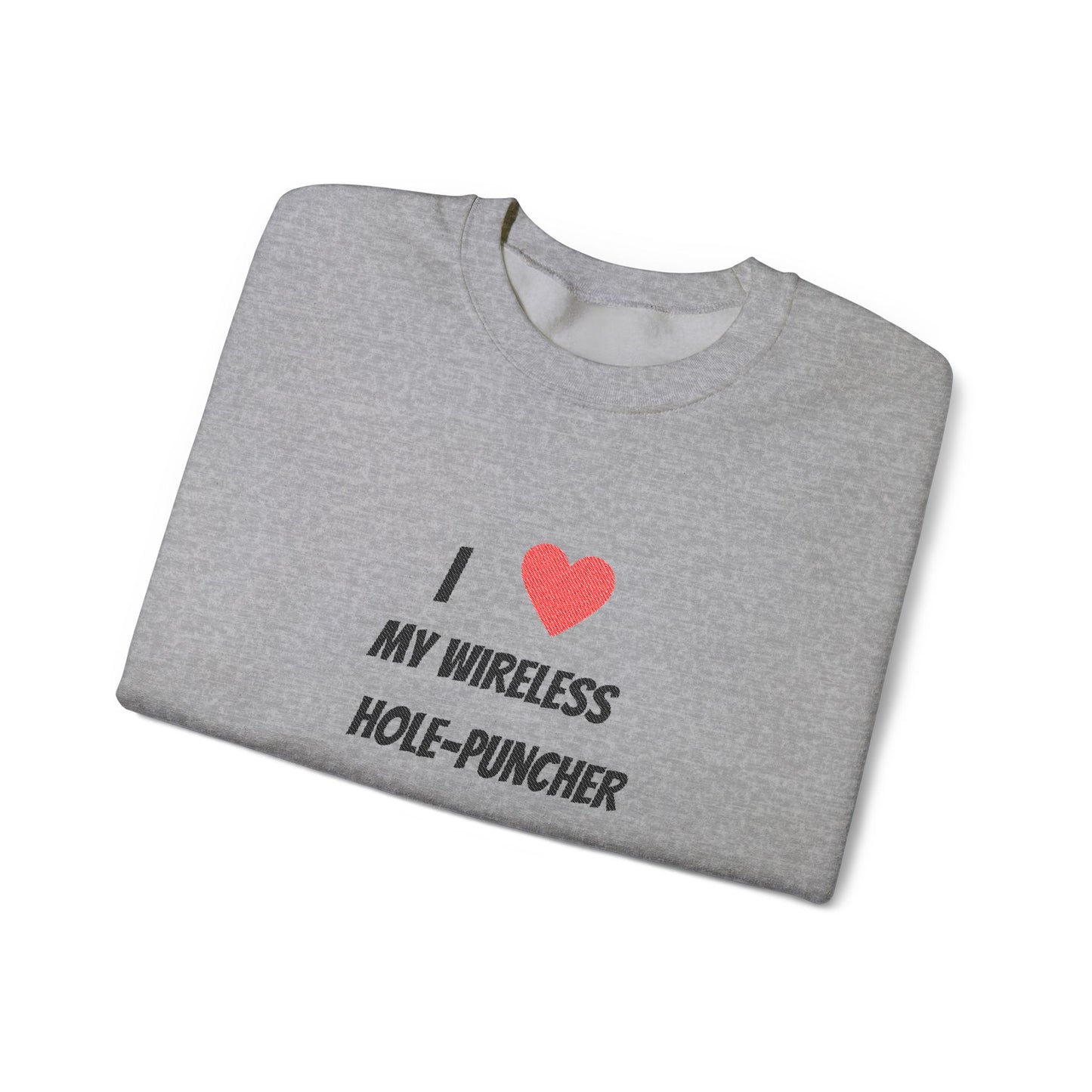 Wireless hole-puncher Embroidered Crewneck