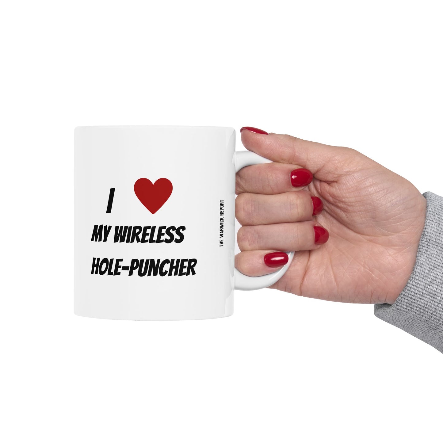 Wireless hole puncher mug