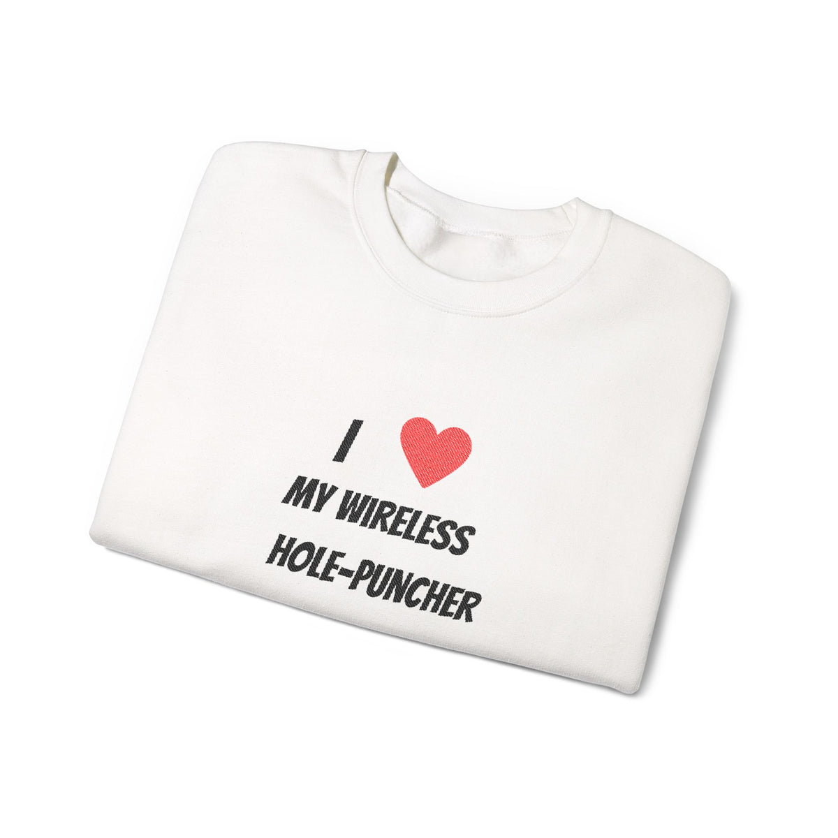 Wireless hole-puncher Embroidered Crewneck
