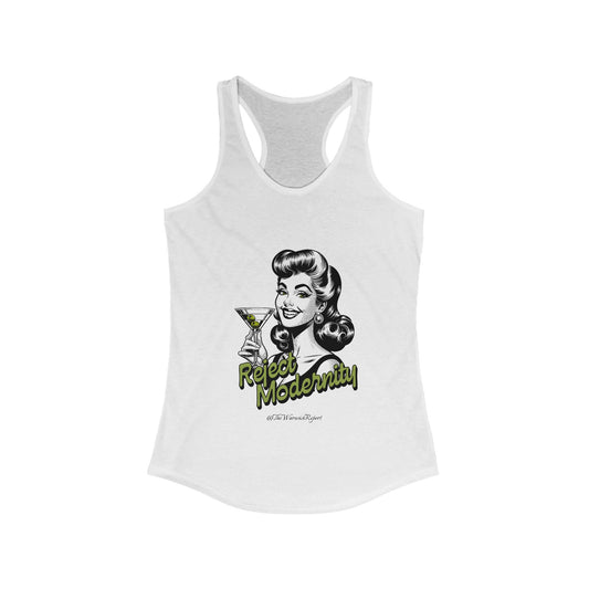 reject modernity martini women's tank top
