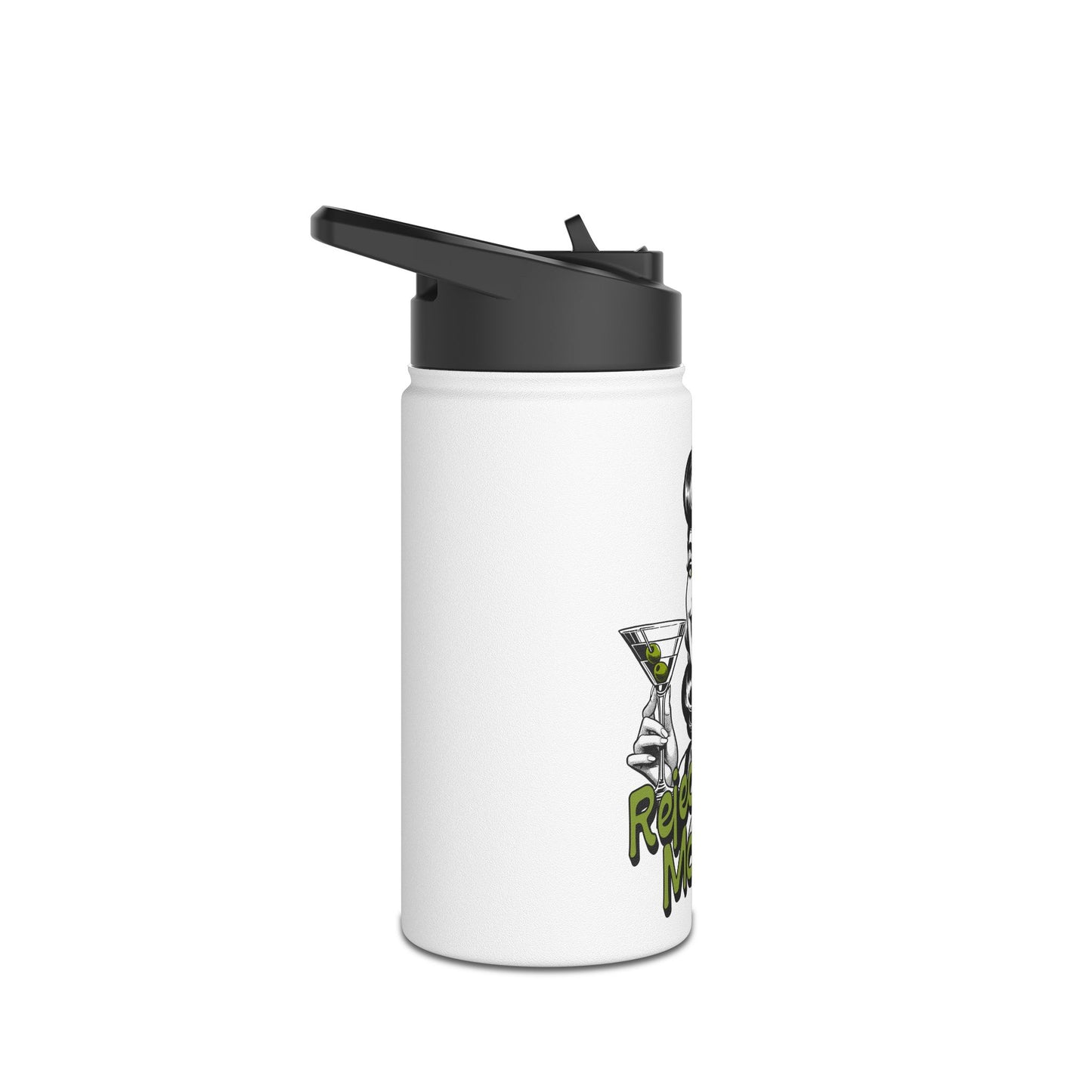 reject modernity martini stainless steel water bottle