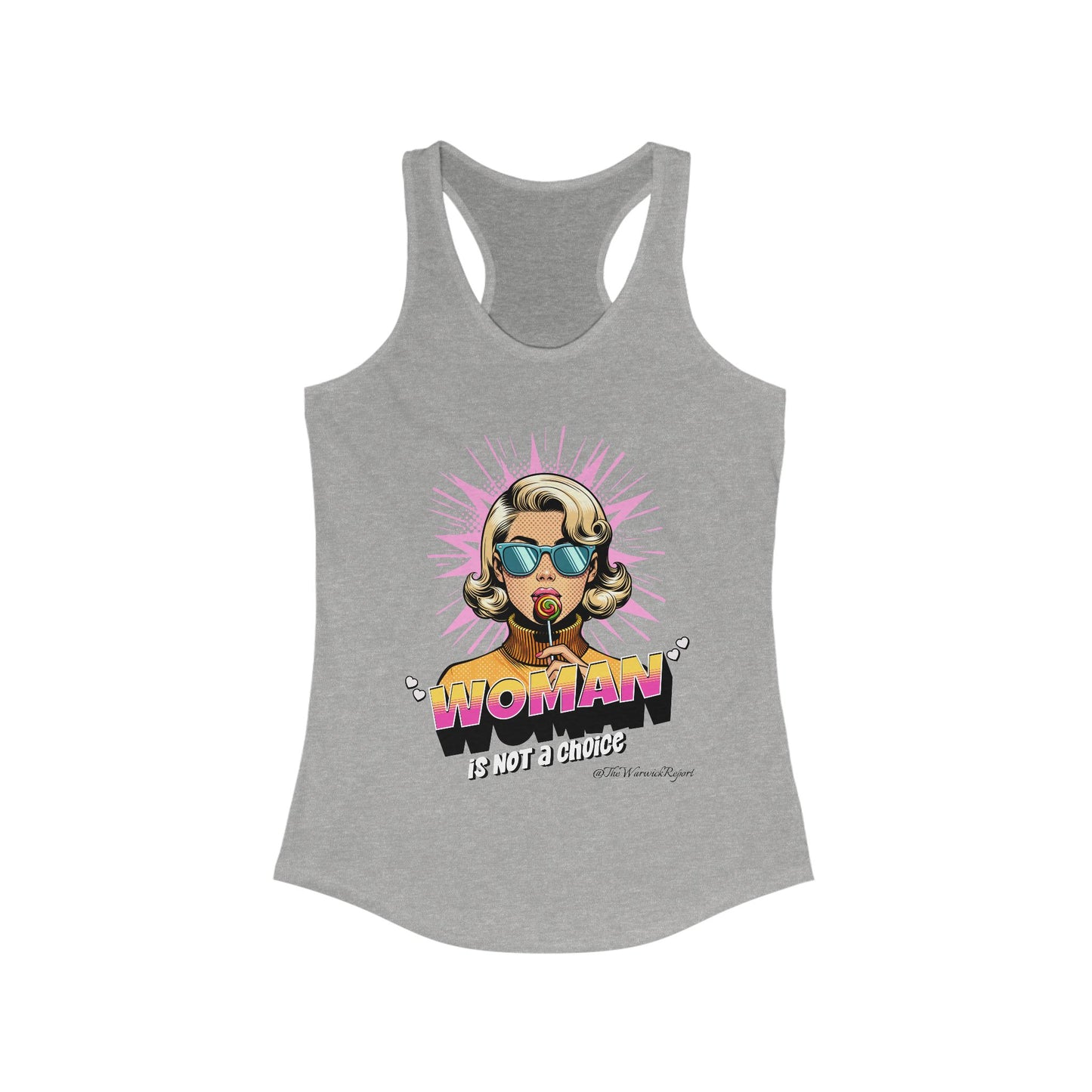 "woman" is not a choice women's tank top
