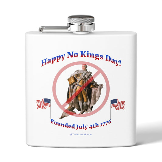 no kings day stainless steel flask