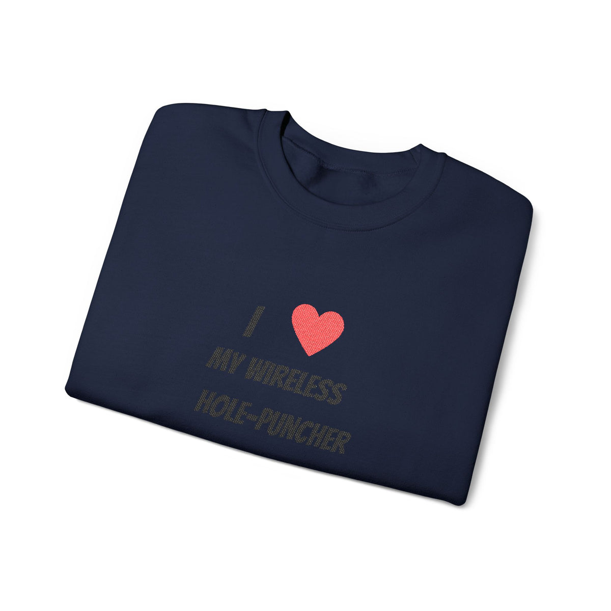 Wireless hole-puncher Embroidered Crewneck